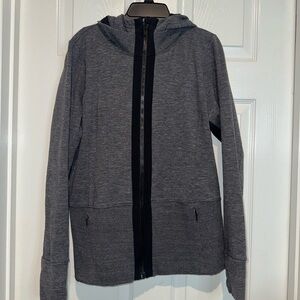 Athleta Charcoal Zip-Up Jacket. Size M